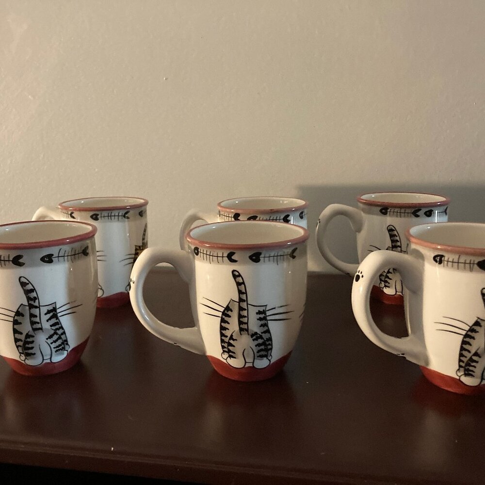 Coffee Cups Frisky & Friends by Cheri Lane Set of (6)